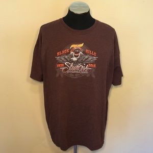 Sturgis Black Hills 75th Anniversary Motorcycle Rally T-Shirt See Measurements